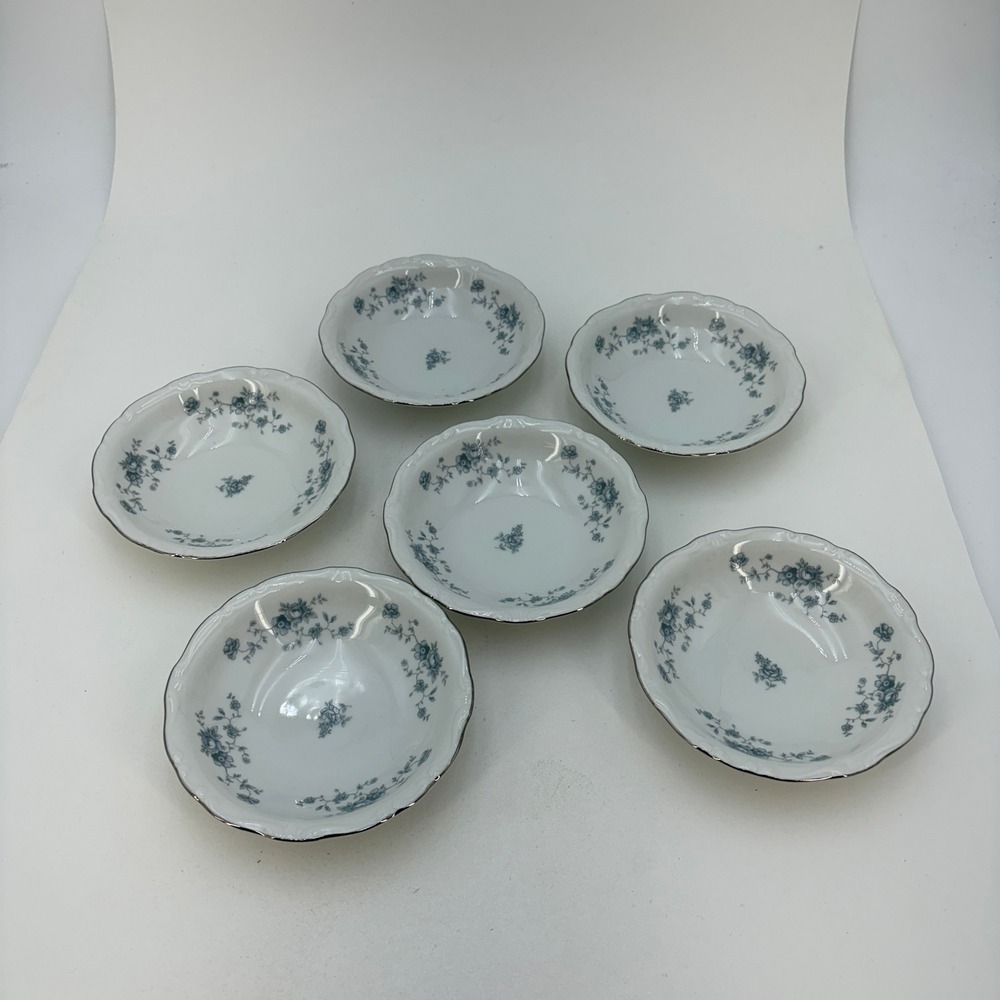 Johann Haviland Blue Garland Dessert Fruit Bowls Set of 6 Bavaria Germany 5.25"